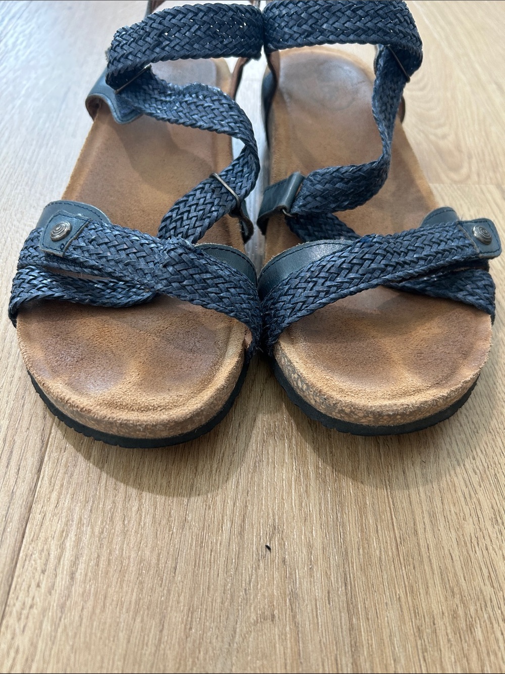 Taos Trulie Braided Navy Blue Sandals Size US 11 11.5 EU 42 - Picture 5 of 7